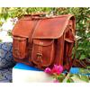 Goat Leather Messenger Briefcase Genuine Men's Vintage Brown New Shoulder Bag