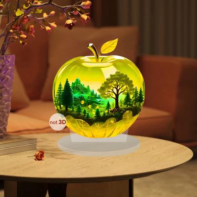 2D Плоские Акриловые Яблоки Фэнтезийные Миры в Яблоках Украшение Настольное Украшение Яблоки для Гостиной Спальни Полка Шкаф Декор