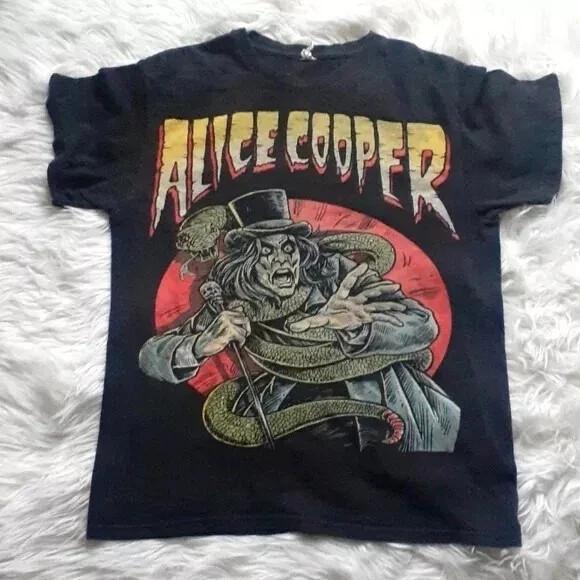 Alice Cooper Band Black Short Sleeve Cotton T-shirt Unisex S-5XL KH13331 Unisex T-Shirt