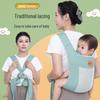 Vintage Style Dual-Use Baby Carrier for Front or Back, Newborn Front-Facing Tie-On Design for Hands-Free Convenience