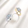 S925 Sterling Silver Ice Cut Radiant Cut Zircon Ring with Trillion Accents  Bold Geometric Sparkle for Timeless Statement Style