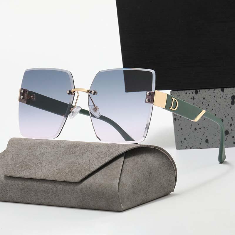 Rimless Square Sunglasses Woman Man Brand Designer Vintage Sun Glasses Female Male Fashion Luxury Retro Big Frame