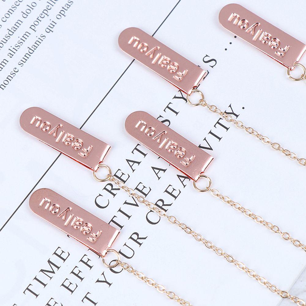Office Supplies Cartoon Character Book Clip Peach Heart Pendant Pagination Mark Bookmarks Metal