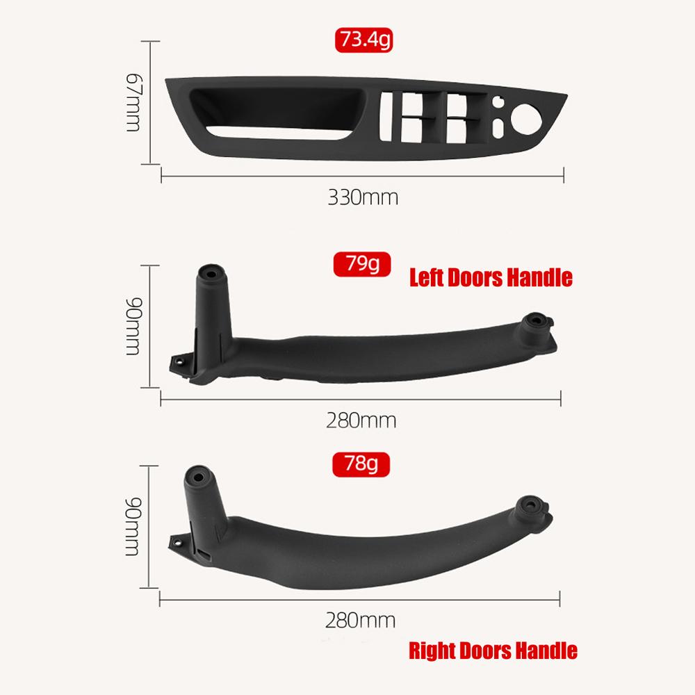 Внутренняя дверная ручка автомобиля, панель переключателей окна со стороны водителя, рамка внутри подлокотника, внутренняя накладка для BMW E70 E71 X5 X6