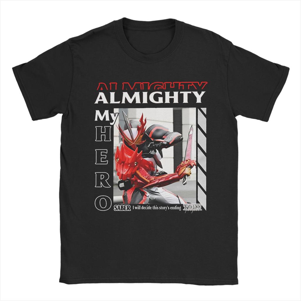 Fate Stay Night Сейбер Аниме Fate Рин Простая футболка Винтажные футболки из чистого хлопка Круглый вырез Короткий рукав Классические топы