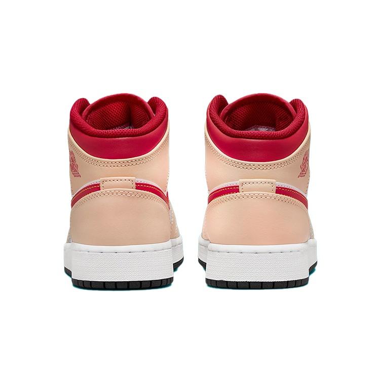 (GS) Air Jordan 1 Mid 'Light Curry Cardinal Red' Kids' 554725-201