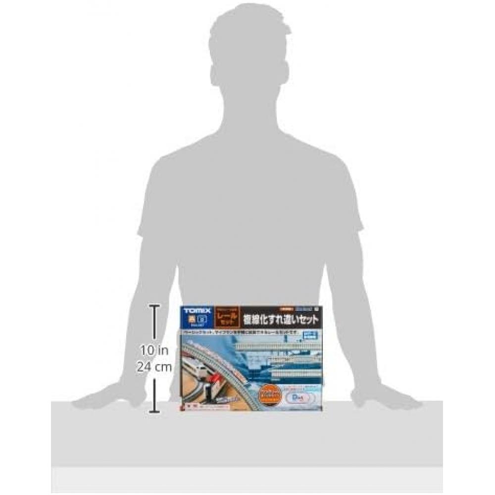 Tomytec Tomix Набор рельсов масштаба N Двухпутное пересечение Рельсовый набор модели поезда Паттерн D 91028