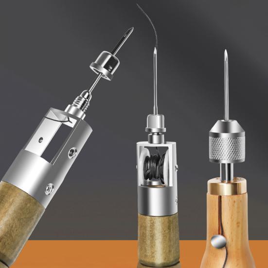 Набор шила для шитья кожи, ручной швея, набор инструментов для ремонта кожи с иглами, гаечный ключ, отвертка, ручной швейный инструмент для кожи, плотная ткань, кожа своими руками