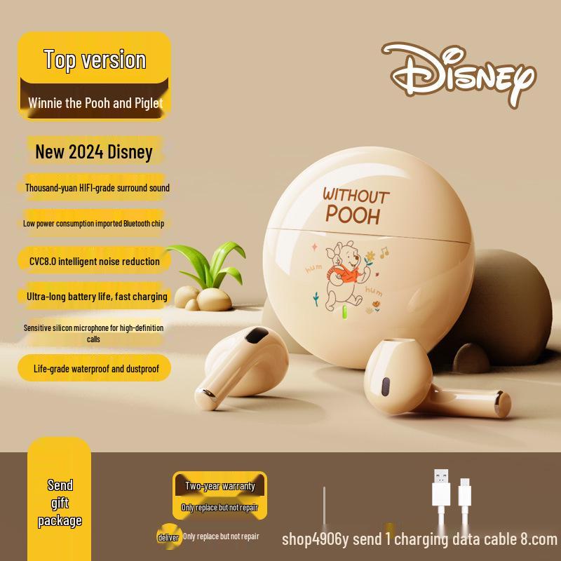 Беспроводные Bluetooth-наушники Disney K26 True Wireless с мультяшным дизайном и долгим временем работы от аккумулятора