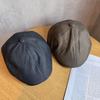 Color Fashion Solid Retro Leather Cap Women Autumn Spring Sunlight Protection