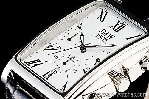 Квадратные часы Белые Черные часы Квадратные прямоугольные часы с хронографом Ограниченная модель Seiko Quartz Кожаный ремешок Натуральная кожа Бизнес Простой Популярный подарок на день