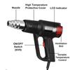 2000 Вт 600 ℃ профессиональные ЖК-цифровые электрические тепловые пушки с регулируемой температурой и контролем температуры электрический электроинструмент с горячим воздухом