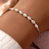 Freshwater Pearl Adjustable Bracelet for Women Boho Simple Strand Handmade No Plating Jewelry for Daily Fashion Beaded Bracelet