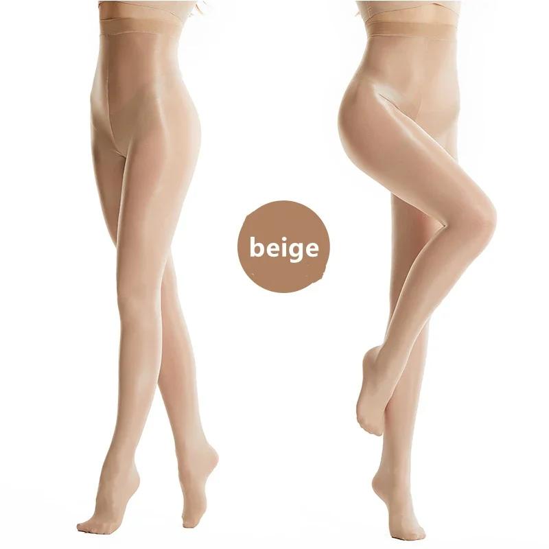 2025 новые 70D масляные глянцевые утягивающие леггинсы колготки большого размера 5XL с высокой талией, корректирующие живот, блестящие колготки для йоги для женщин