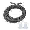 30ft Satellite Cable 24AWG Single Core Copper 2000Mbps Satellite Cord Replacement with End Hat for V3 Gen3 Grey