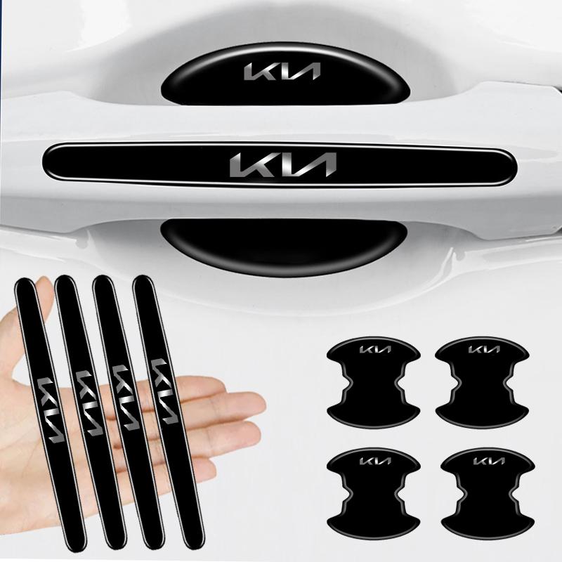 OUXU2 4/8pcs Car Door Handle Protective Anti-collision Stickers For KIA Ceed Sportage Rio Proceed K5 Optima Sedona Forte Cerato Venga