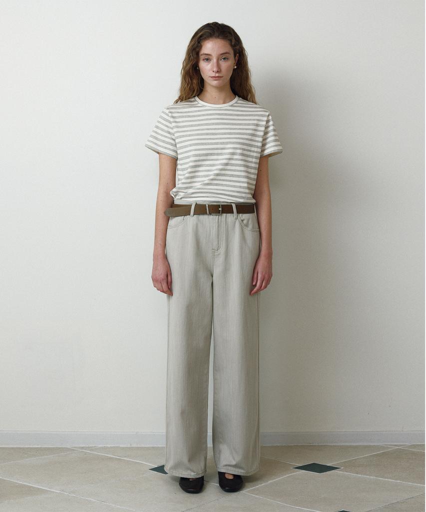 RENEJ Noi Wide Denim Pants-Cream (2Colors)