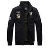 Мужская зимняя куртка в стиле милитари, модная куртка-бомбер с ястребом и авиационной вышивкой, армейское пальто-бомбер ВВС