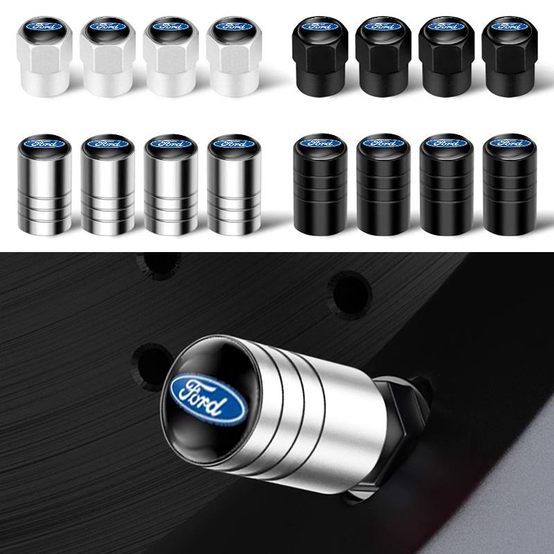 4Pcs Metal Car Wheel Cover Tire Valve Stem Caps For Ford ST FOCUS 2 Mondeo Fiesta Kuga MK2 MK3 Ecosport Fusion Auto Accessories