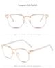 Retro Black Semi-Rimless TR90 Geek Style Eyeglass Frame - Myopia Fashion Glasses