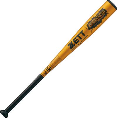 Бита для бейсбола и софтбола ZETT Boys GROUNDHERO Metal 80 см 530 г Medium Gold Сделано в Японии BAT74580 (Супер Дюралюминий) (8200)
