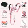 Dog Head Collar, Printed No-Pull Headcollar, Adjustable Dog Head Halter Gentle Lead with Safety Link, 3 Colors Muzzle Leash for Small Medium Large
