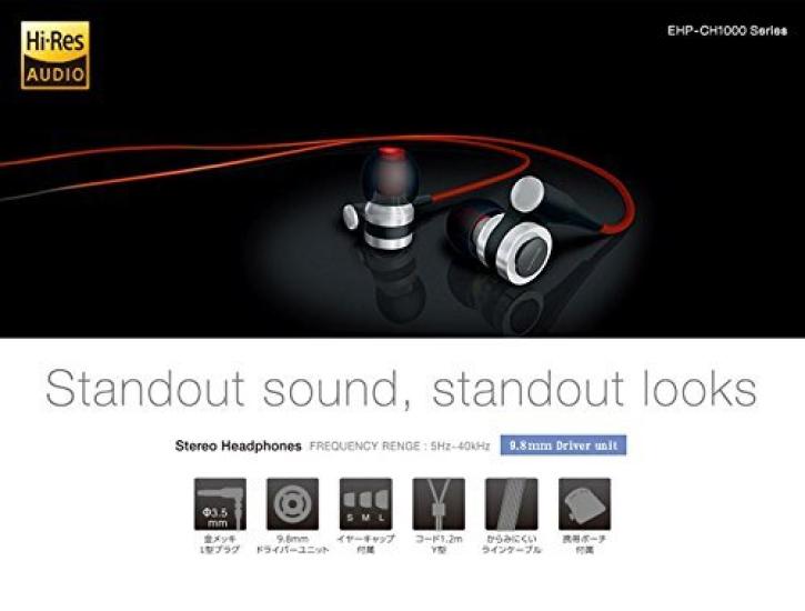 Elecom Наушники/Канал/Высокое разрешение/9.8 мм/CH1000/Золото