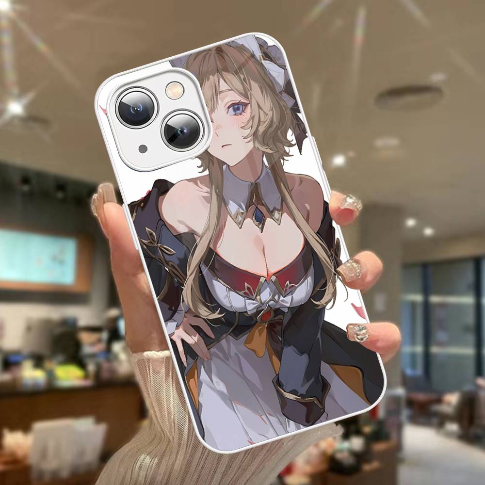 Game Genshin Impact Sandrone Tempered Glass For iphone 14 13 12 11 Pro Mini XS MAX 14Plus X XS XR Fundas