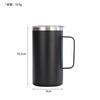 Stainless Steel Vacuum Insulated Coffee Mug With Handle 600ml Double Wall Thermal Cup Office Home Travel