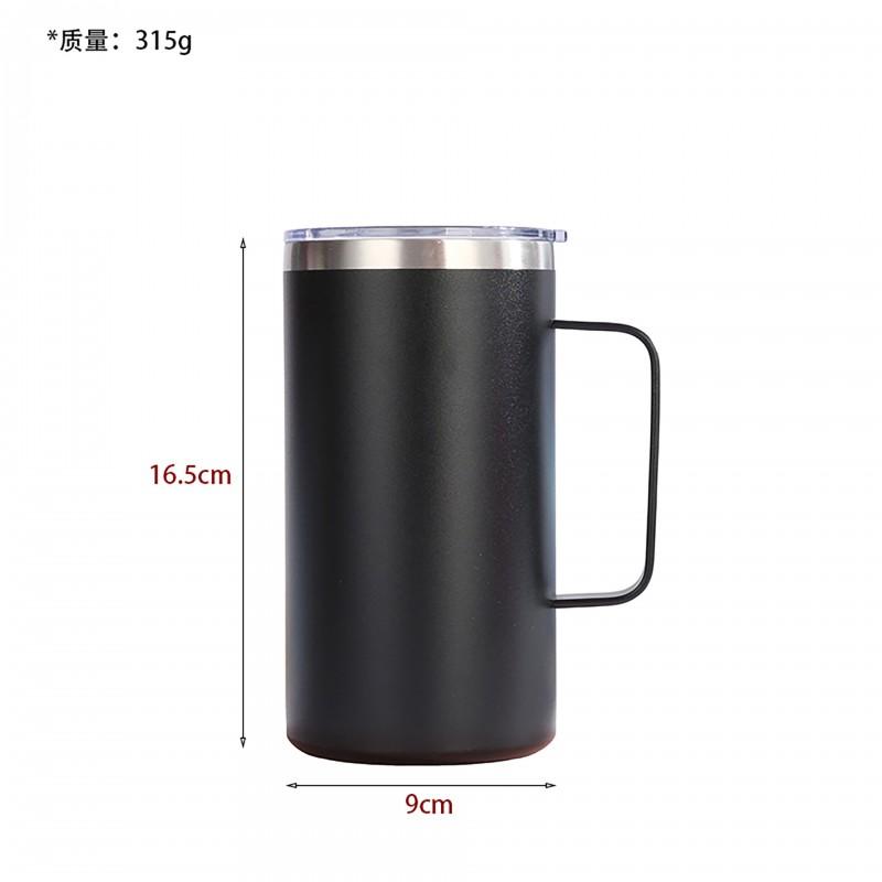 Stainless Steel Vacuum Insulated Coffee Mug With Handle 600ml Double Wall Thermal Cup Office Home Travel