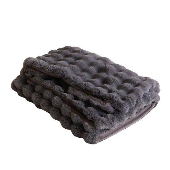 Роскошное бархатное одеяло, ультрамягкое микроволокно, мех кролика, двухстороннее плюшевое, комфортное, чистого цвета, супер теплое, для дивана, кровати, офиса, сна, зимнее одеяло