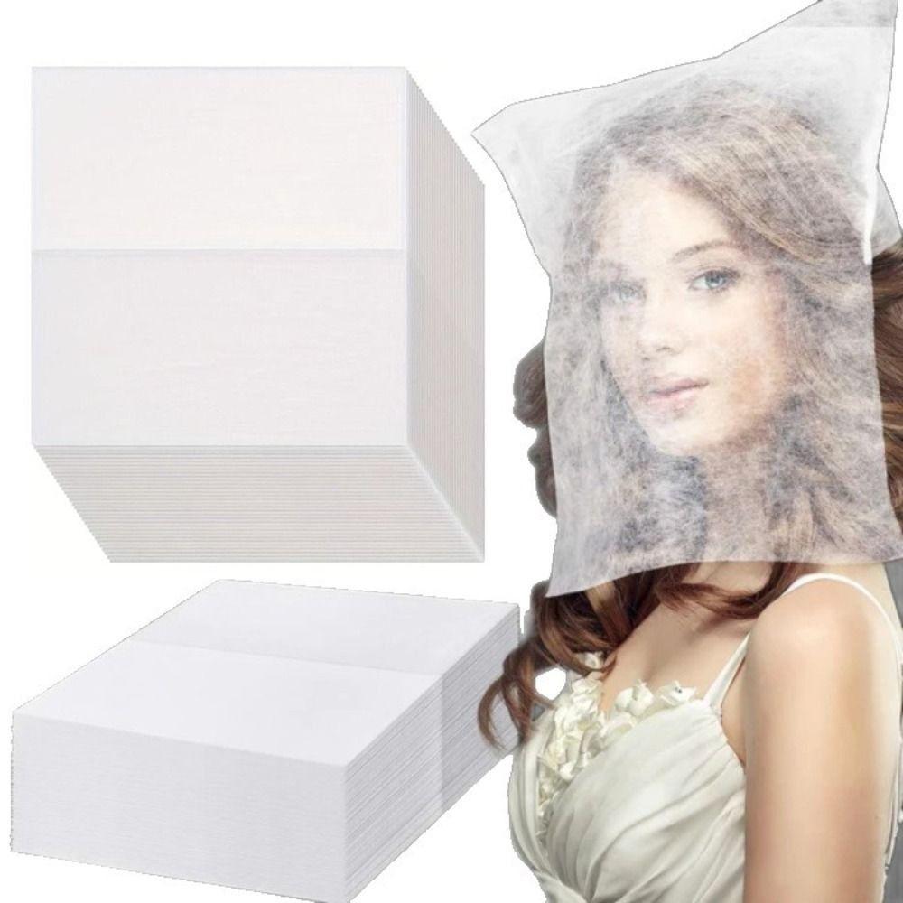 100Pcs Breathable Face Makeup Protector Hood Non-Woven Makeup Clothing Protector Bridal Shops