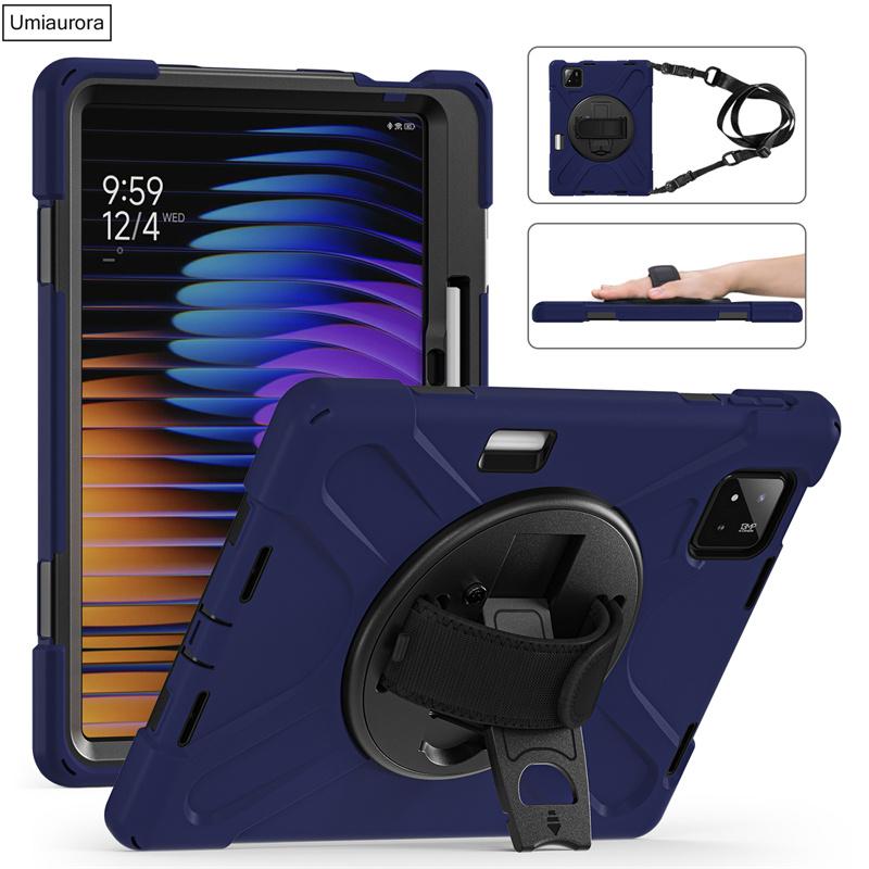 Для Xiaomi Mi Pad7 11.2 Pad 5 6 11" 6S Pro 12.4" 7S Pro 12.5 Дюймов Ударопрочный Прочный Чехол для Планшета С подставкой Ручным Плечевым ремнем Funda