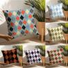 Classic British Argyle Pattern Pillow Case linen pillow case sofa home decor cushion cover cushion cove
