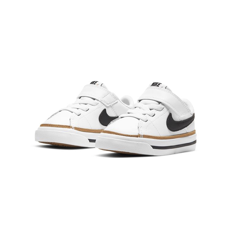 Nike Детские кроссовки Court Legacy TD White Desert Ochre Gum-Light-Brown Black DA5382-102