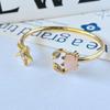 Pink Starfish & Crab Metal Bangle: Summer Luxury Niche Design
