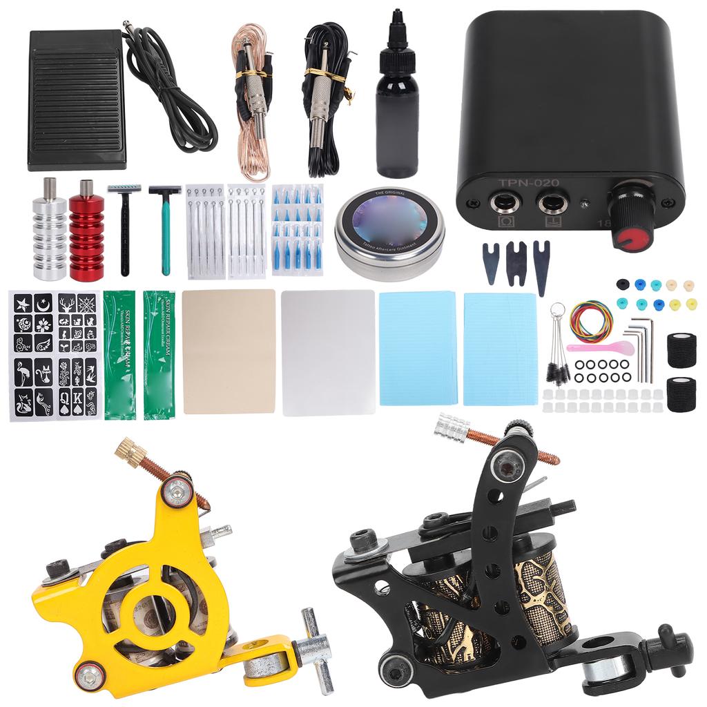 8 оберток 10 оберток Набор для татуировки с катушкой Полный набор для татуировки Liner Shader для начинающих