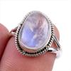 Natural Rainbow Moonstone Gemstone 925 Solid Sterling Silver Ring Size 6 M0y40