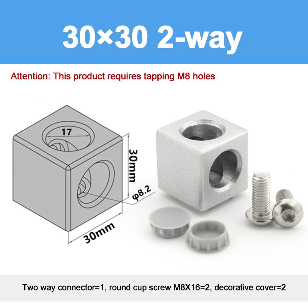 1Pcs Silver Aluminum Cube Corner Connector Aluminum Corner Bracket for DIY Furniture Shelf Assembly