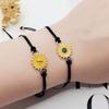 Sunflower Friendship Bracelet: Handmade Woven Adjustable Daisy Design