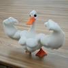 Украшение в виде мускулистого гуся, 3D-печатная фигурка белого гуся, скульптура животного, украшение для домашнего офиса, украшение для рабочего стола