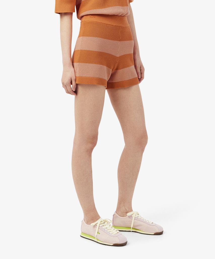 LACOSTE Women'S Bold Stripe Shorts Gf9891-56G 4Im