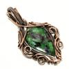Ruby Zoisite Pendant Gemstone Jewelry, 999 Copper Wire Wrapped Handmade Pendant, Latest Design Jewelry