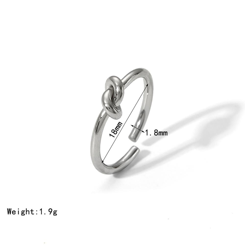 Yori tylish Unique Stainless Steel Irregular Geometric Opening Ring 18 K PVD Plated Waterproof Unusual Trendy Textured Jewelry