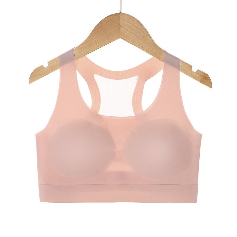 Sports student vest, light, soft, sweat-absorbing and breathable, beautiful back, comfortable and non-running cup, seamless girls' underwear