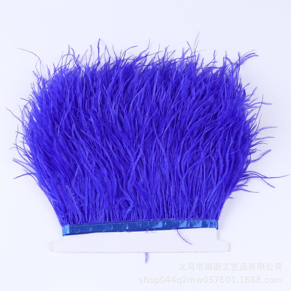 8-10 см Страусиная отделка Хаки Перьевая лента Бахрома для шитья Высокое качество Plumas Поделки Костюмы Украшение для вечеринки