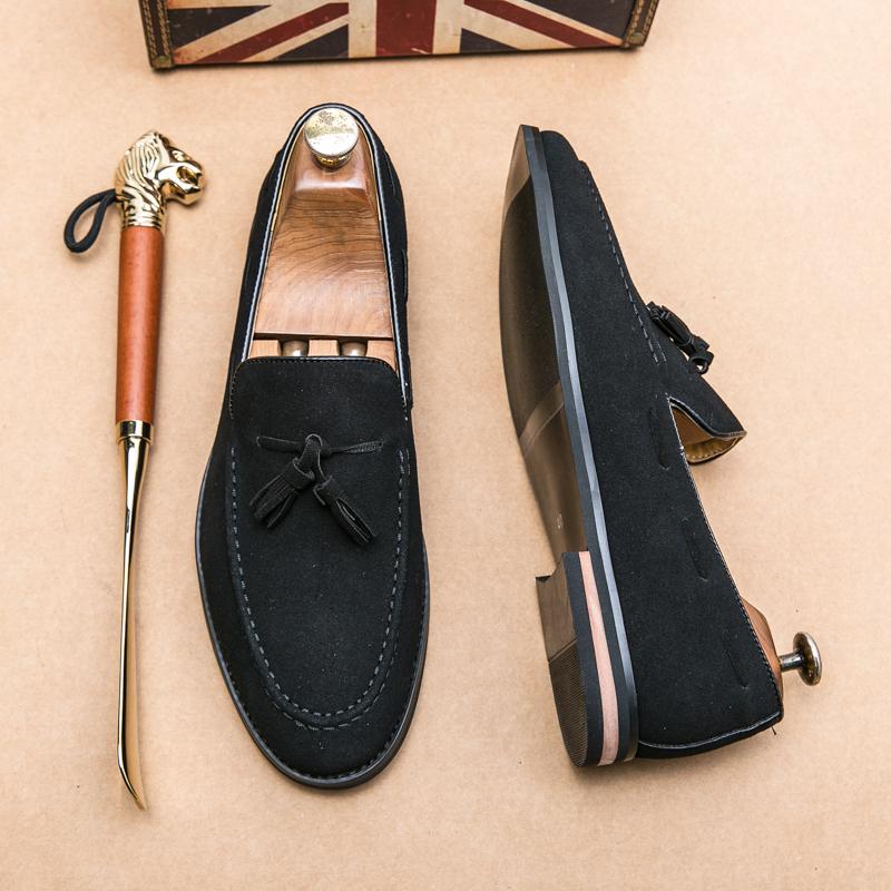 Мода Новые Мужские Туфли с Кисточками ПУ Анти Вельвет Хлопок Повседневные Офисные Деловые Универсальные Формальные Туфли Банкетные Туфли Размер 38-48 Мужская Обувь