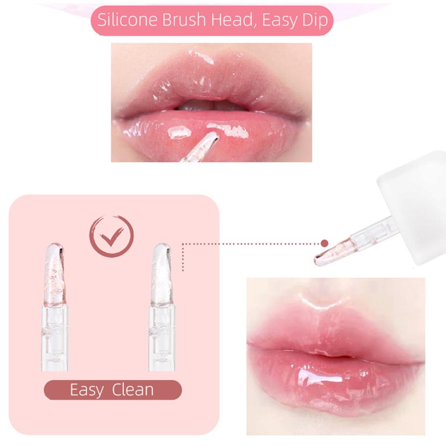 4-цветный легкий стеклянный блеск для губ, долговечная витражная гладкая косметика V006