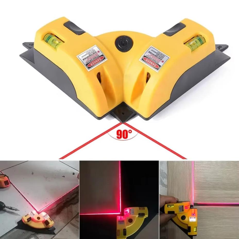 90° Инфракрасный лазерный уровень Вертикальная горизонтальная проекция линии Квадратный уровень для укладки плитки на пол Лазерный точный измерительный инструмент