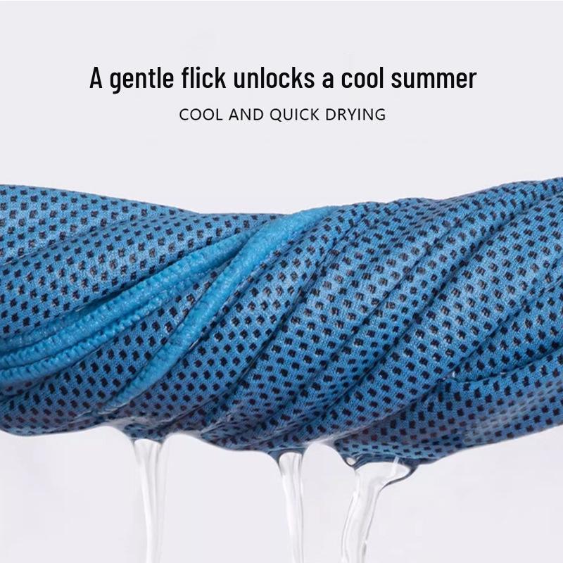 Cooling Quick-Dry Fitness Towel: Sweat & Water Absorbent, Breathable, Sun-Protective for Outdoor Sports